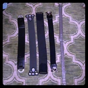 Small waist belts and medium holographic long belt